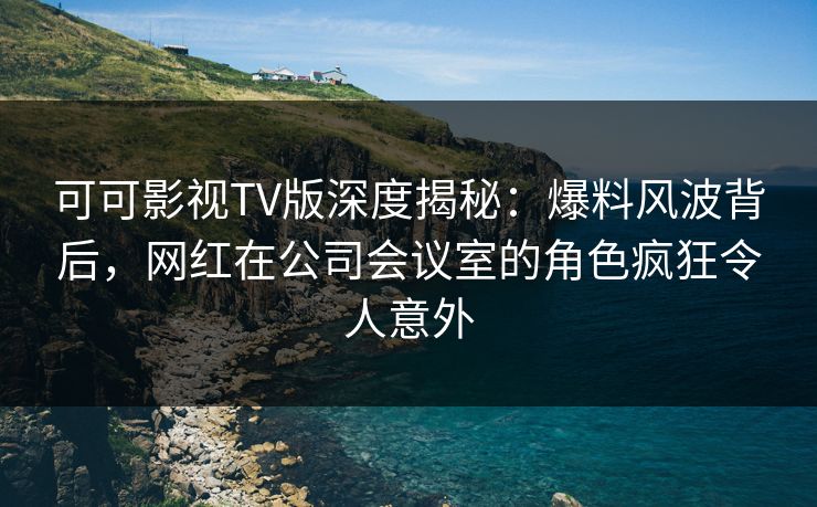 可可影视TV版深度揭秘:爆料风波背后,网红在公司会议室的角色疯狂令人意外 可可影视TV版深度揭秘:爆料风波背后,网红在公司会议室的角色疯狂令人意外